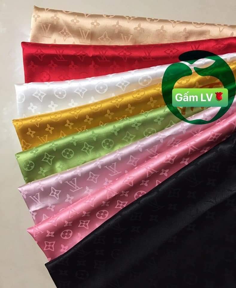 (2m x 1.5m) Vải Lụa Gấm L.V Cao Cấp Nhiều Màu