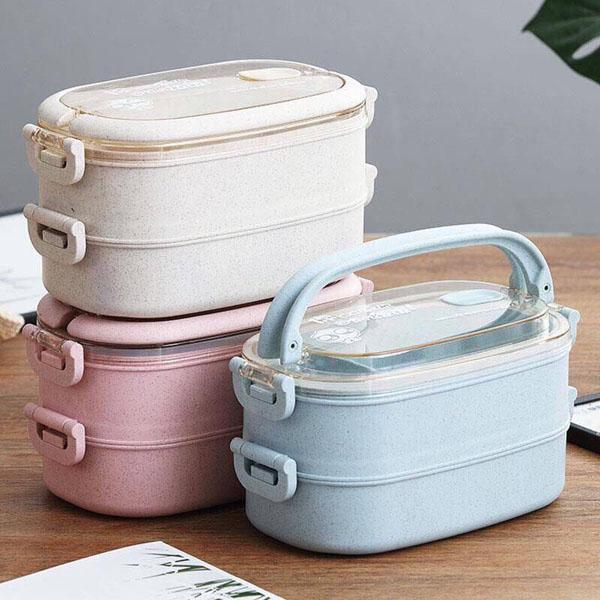 Hộp cơm lúa mạch Hàn Quốc 2 tầng