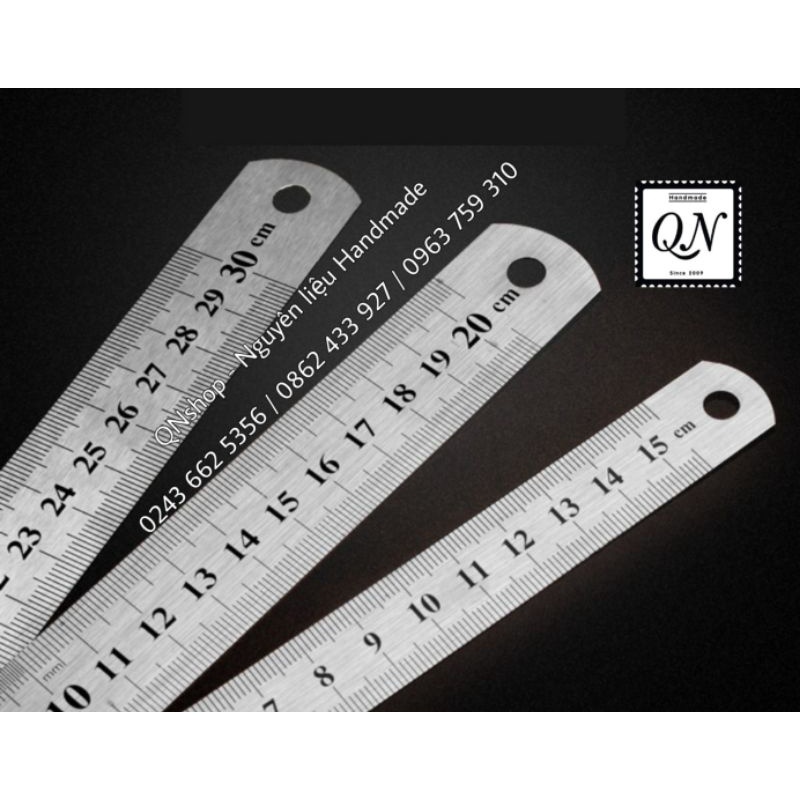Thước kẻ sắt 30cm, dao trổ, nhíp...