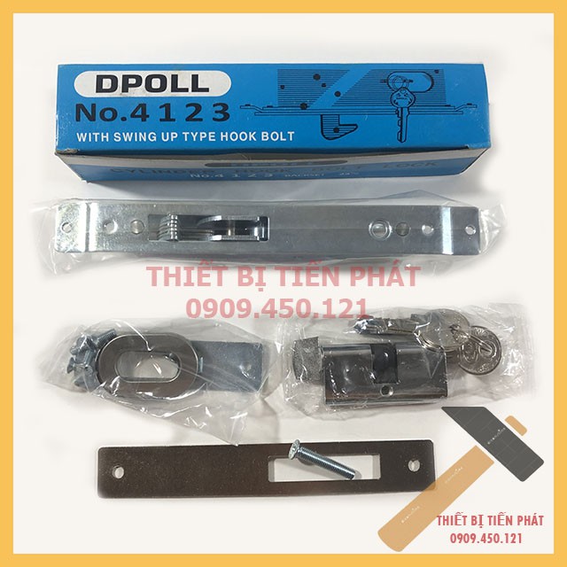 [HCM]Bộ Ổ Khóa Cửa Lùa Loại 1 Đầu Chìa + 1 Đầu Vặn Tay DROLL Kèm 3 Chìa Cao Cấp Lắp Cửa Kéo Sắt, Nhôm (Chính Hãng)