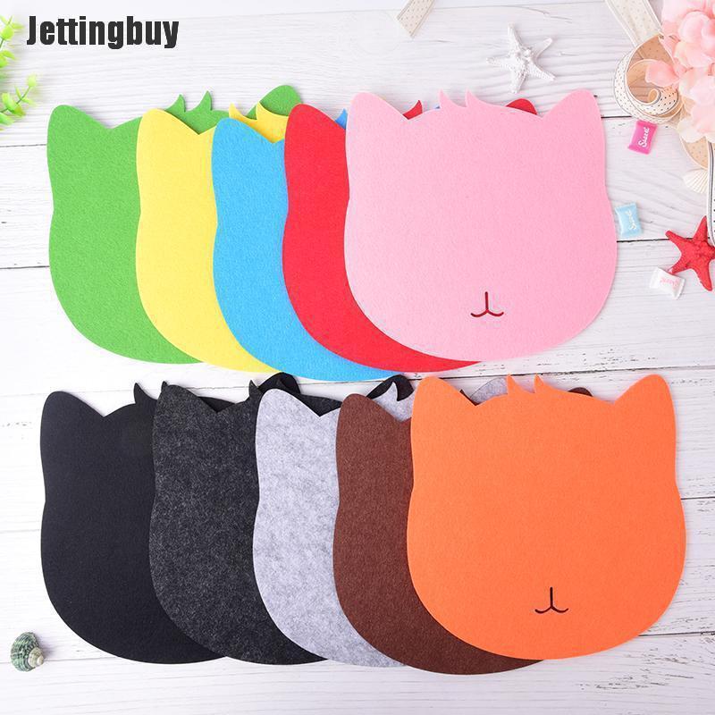 Jettingbuy Miếng Lót Chuột Chống Bụi Hình Mèo Miếng Lót Chuột Cho Máy Tính Máy Tính Xách Tay Màu Hồng