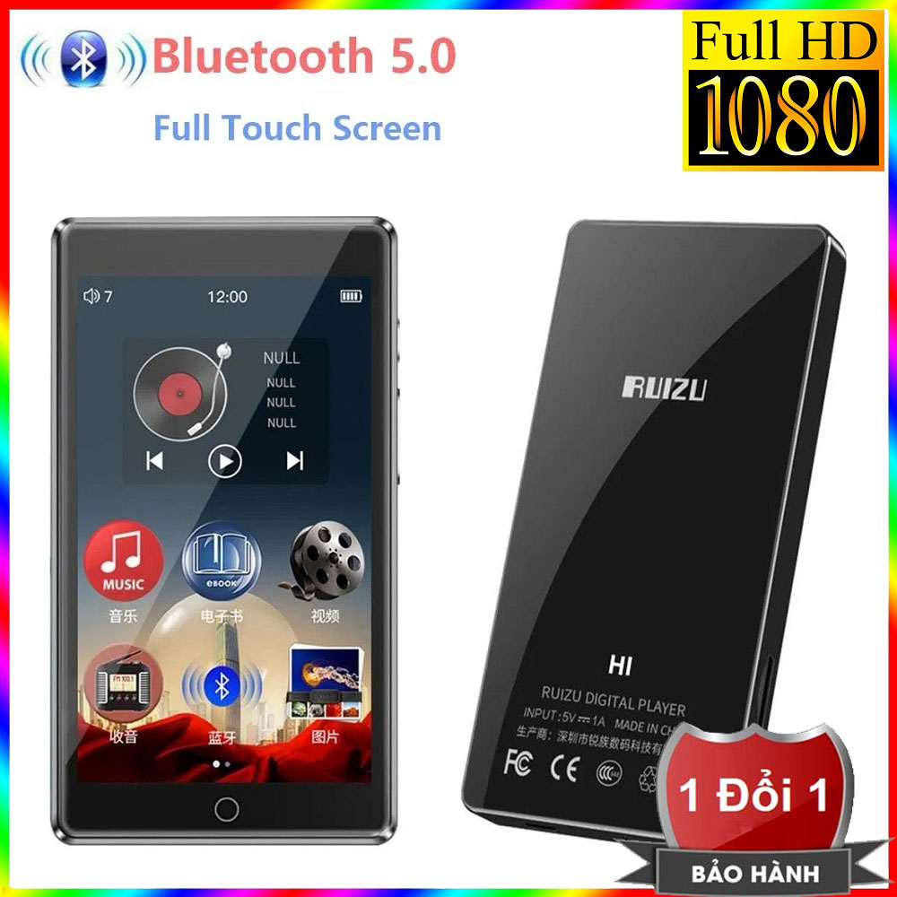 Máy nghe nhạc MP3 RUIZU H1 Màn hình cảm ứng Kết nối Bluetooth Dung lượng 8GB - 16GB - 32GB Thu âm Nghe ebook - Máy nghe nhạc MP3/MP4 kết nối Bluetooth Ruizu H1 bộ nhớ trong 8GB - 16GB - 32GB