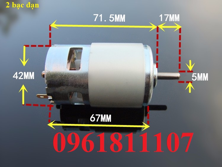Motor 775 12V 24V 150W, động cơ 775 24V, mô tơ 775 12V, động cơ 24v 775 trục 5mm