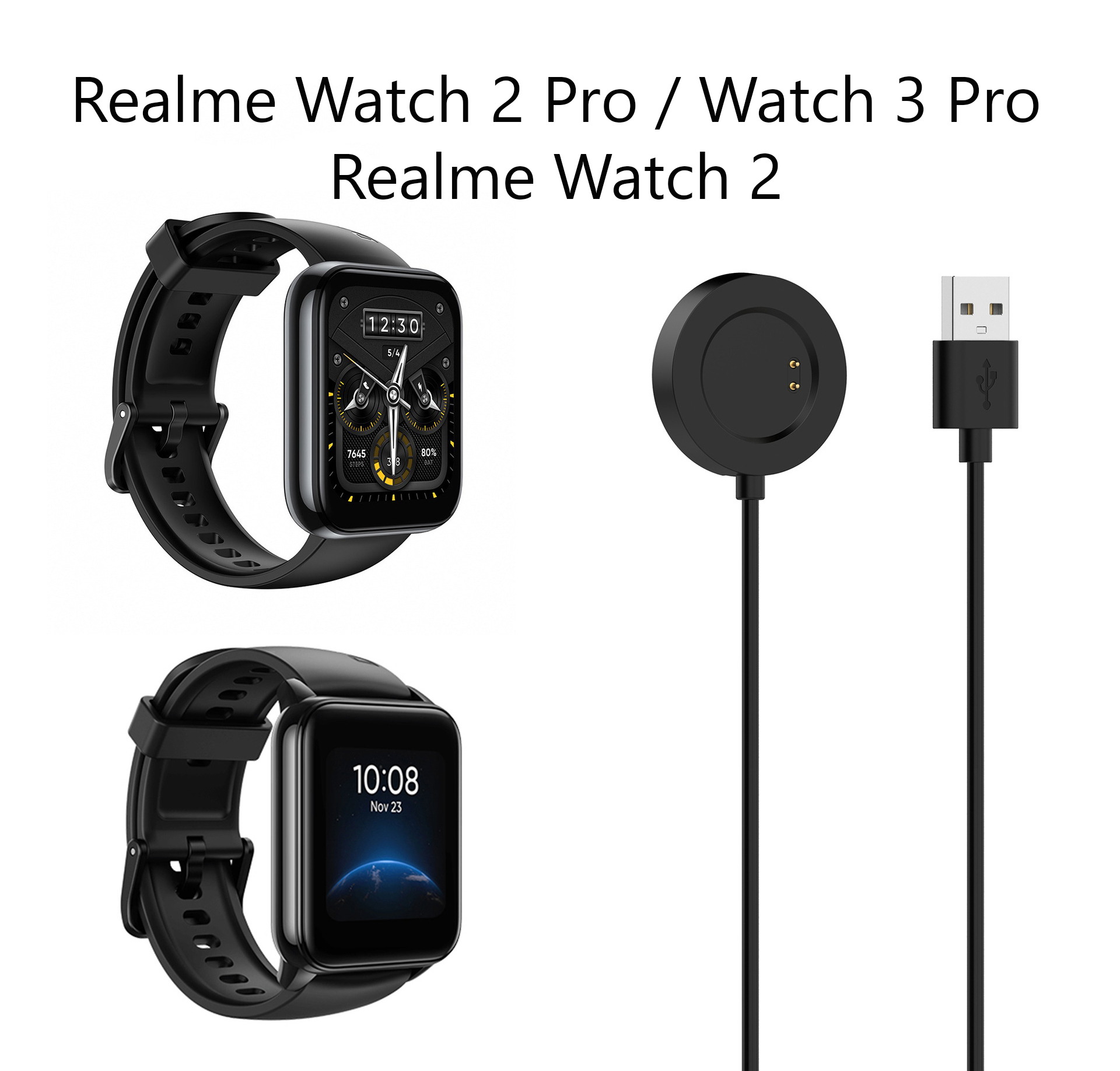 Dây cáp sạc dành cho realme watch 2 pro / watch 3 pro / realme watch 2 1 mét đồng hồ thông minh