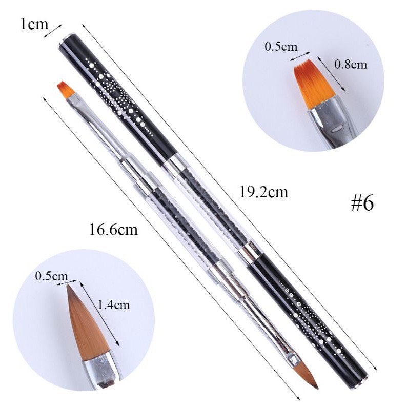 Cọ đắp hoa - Cọ bản 2 đầu 2in1