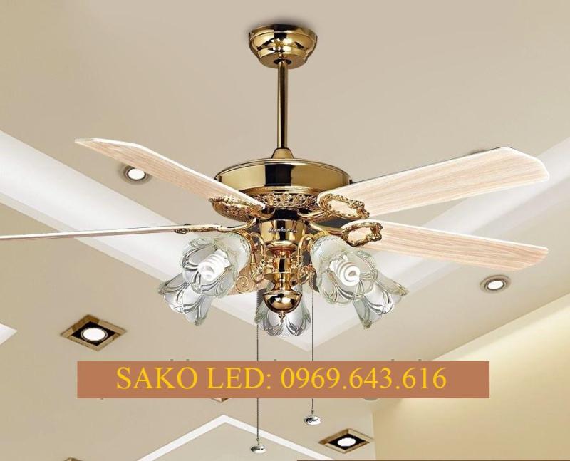 Quạt trần đèn cao cấp trang trí DQ 6012