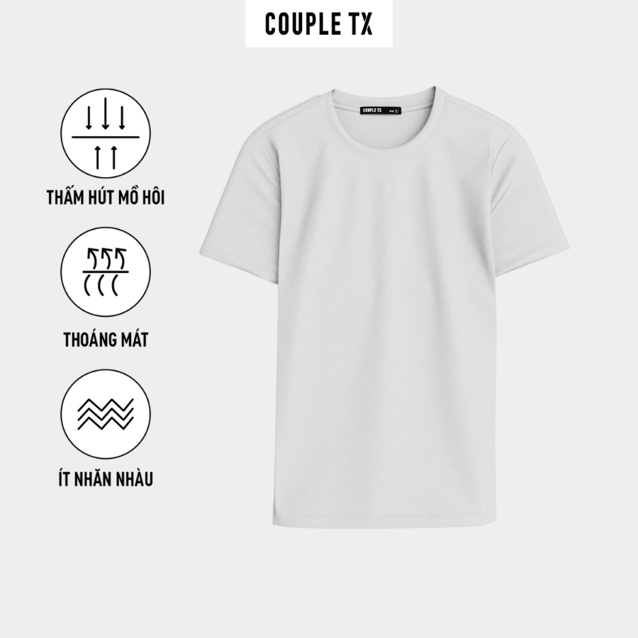 Áo Thun Nữ Couple TX Cổ Tròn Basic Vải Đốm Form Slim Ôm WTS 2375