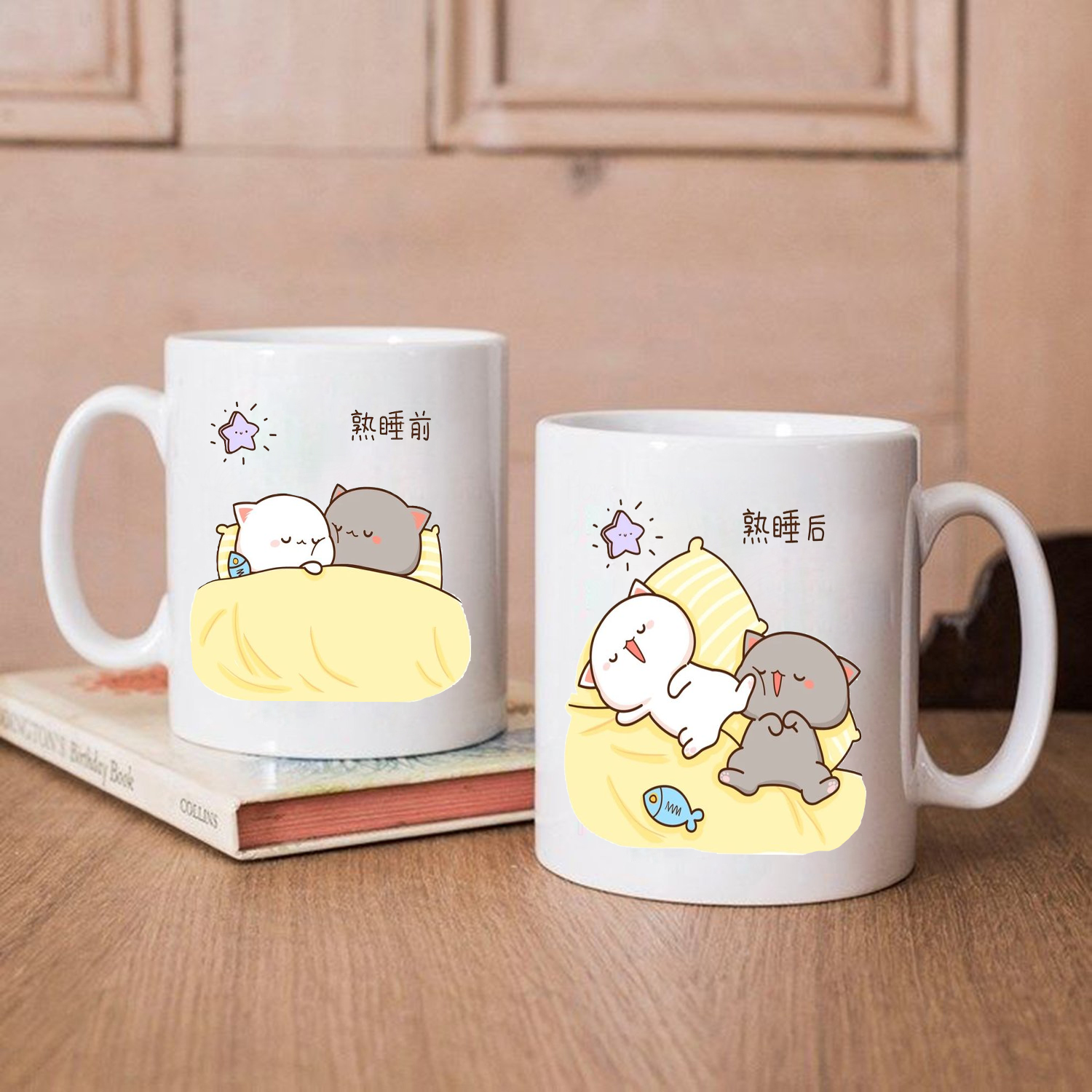 Ly Sứ Cặp Đôi Mèo Dễ Thương