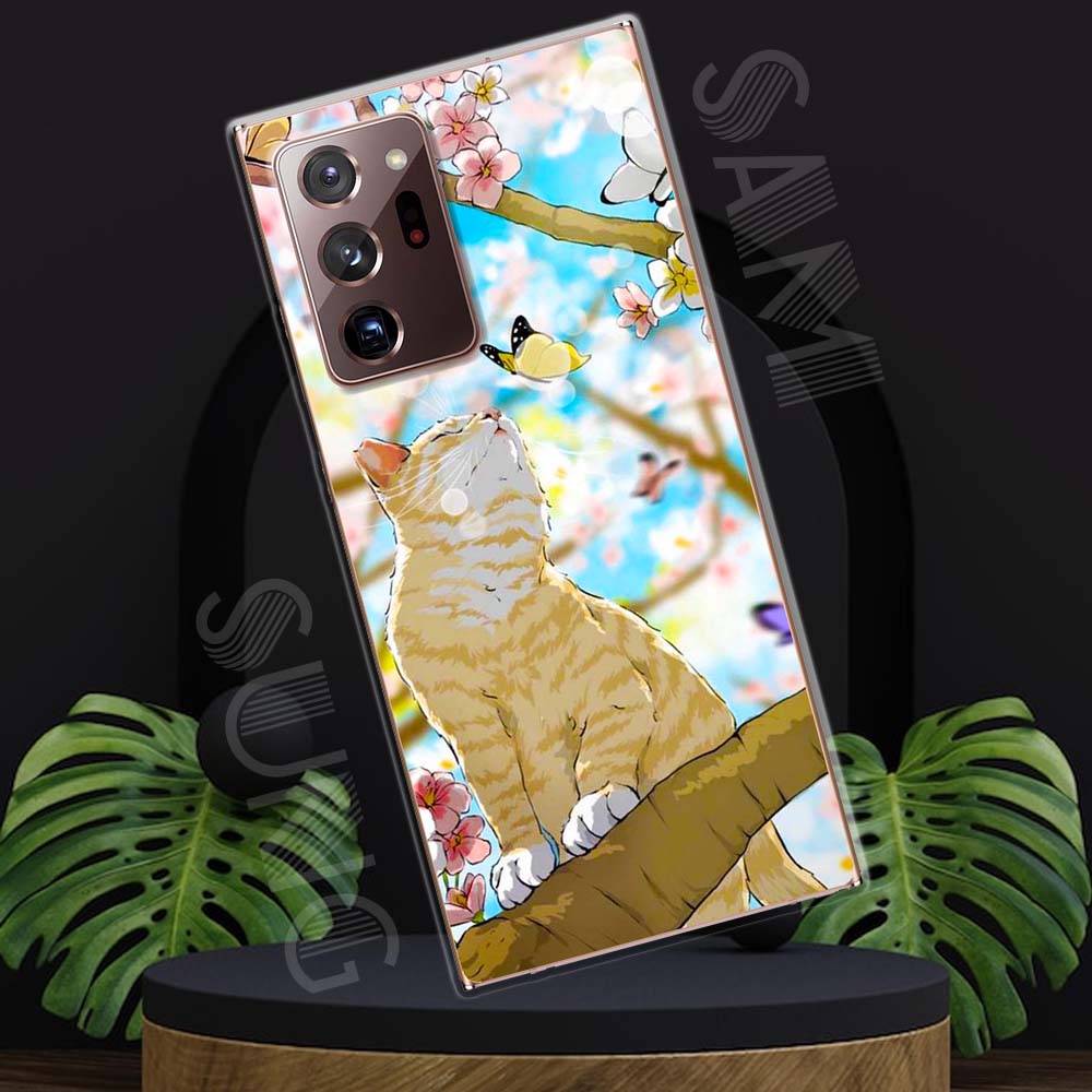 Ốp lưng Samsung Note 20 Ultra mẫu BST Mèo lười TPU