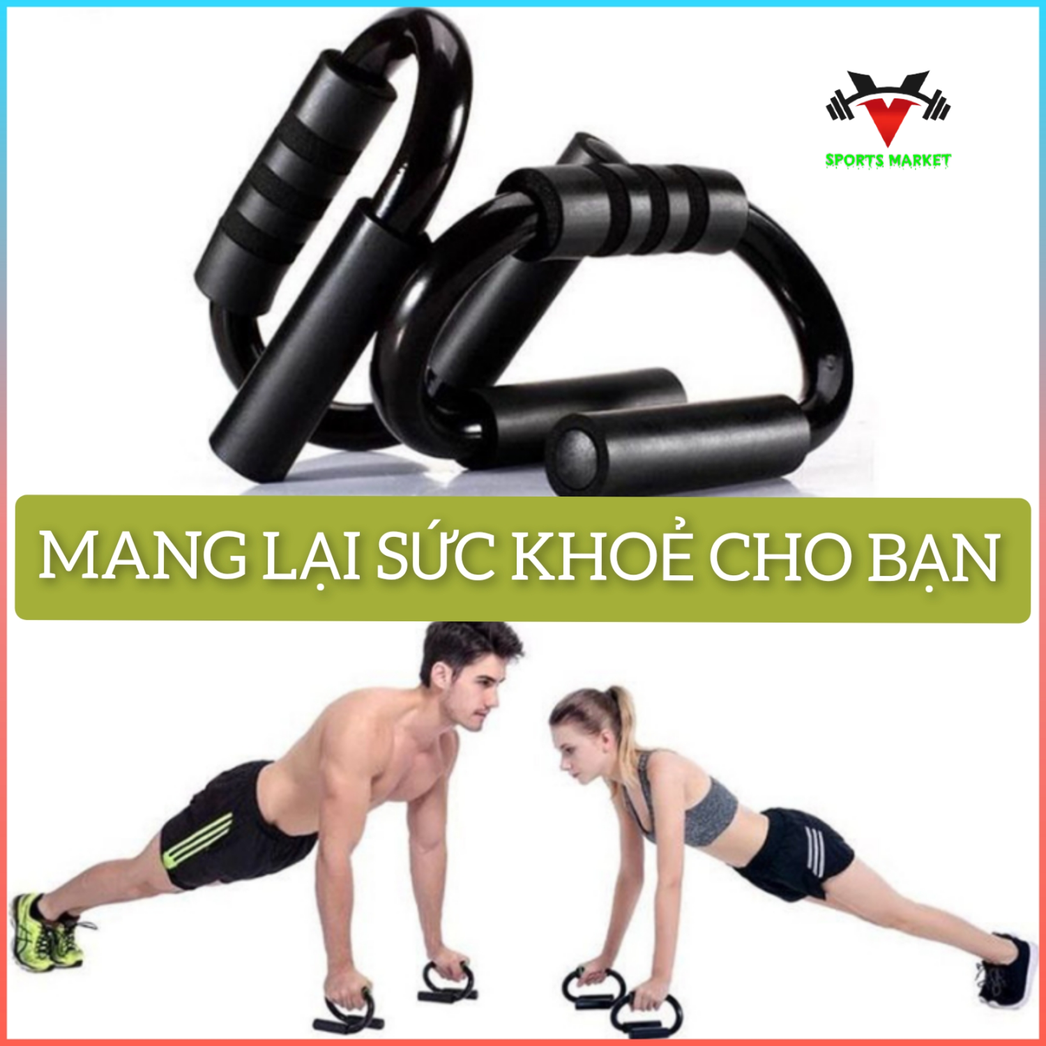 Dụng Cụ Tập Hít Đất Cao Cấp, Dụng Cụ Chống Đẩy Đa Năng (Chất Liệu Thép Cabon)