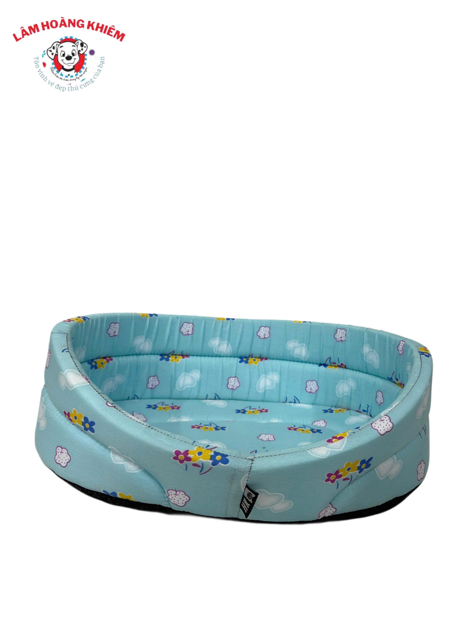 Nệm giường ngủ cho chó mèo thú cưng LHK - nệm hình Oval 1 lớp có tặng kèm gối nhỏ