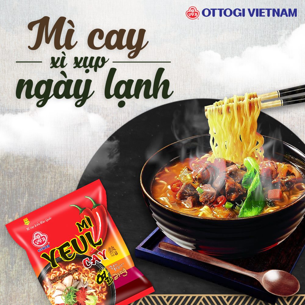 Combo 5 gói - Mì Yeul cay OTTOGI 120g