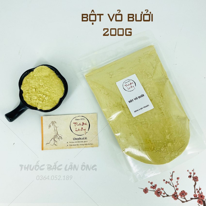 Bột vỏ bưởi nguyên chất nhà làm 200g