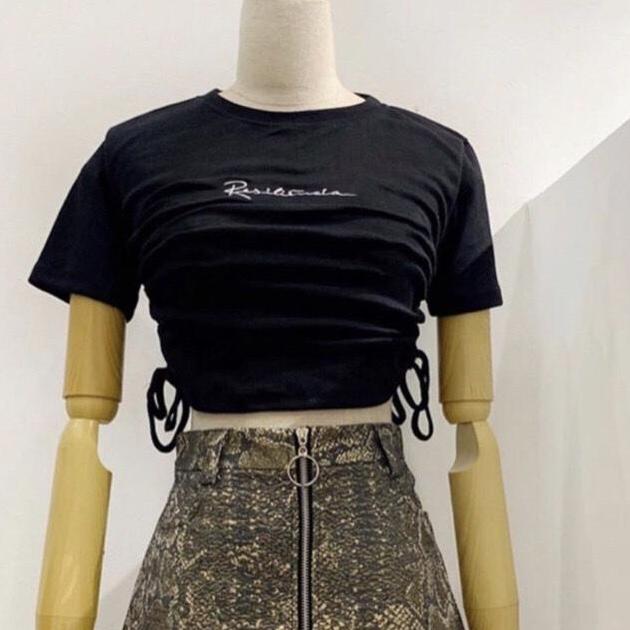 Áo croptop rút dây eo sexy chất thun lụa ôm body cực hot hit rusia