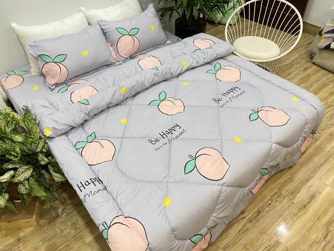 (Xu hướng) Chăn phao trần bông dày loại I mẫu Dâu Hồng, chăn bông hơi siêu nhẹ 1m8-2m cao cấp (được chọn màu)