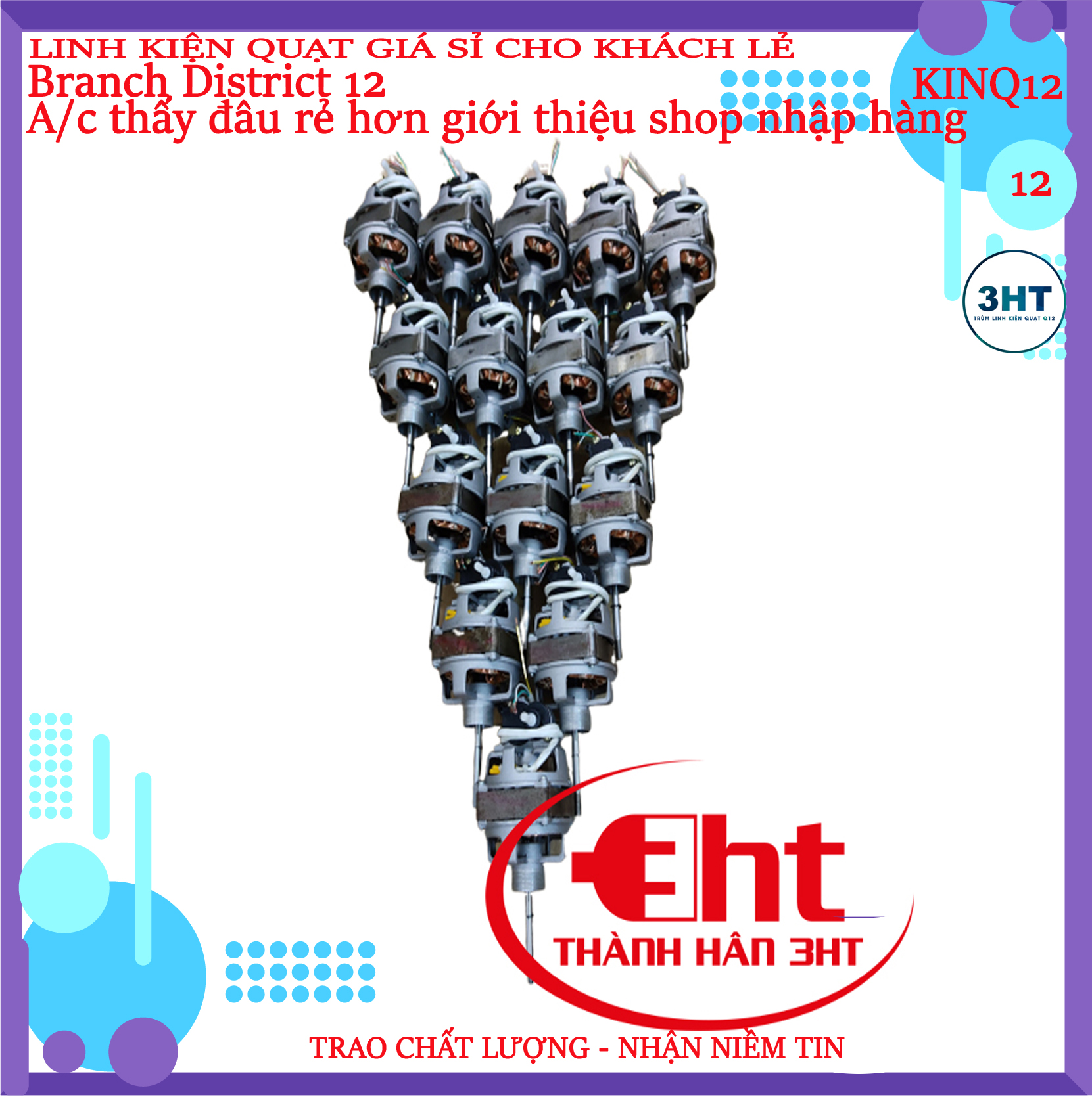 Moter Quạt điện B4 DÂY ĐỒNG 100% -3HT