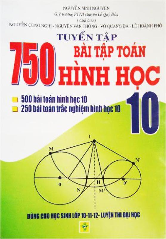 Mua Tuyển tập 750 bài tập toán hình học lớp 10