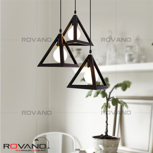 Đèn trang trí thả khối cao cấp (đã kèm bóng LED edison vàng 4w) Combo gồm 3 hình