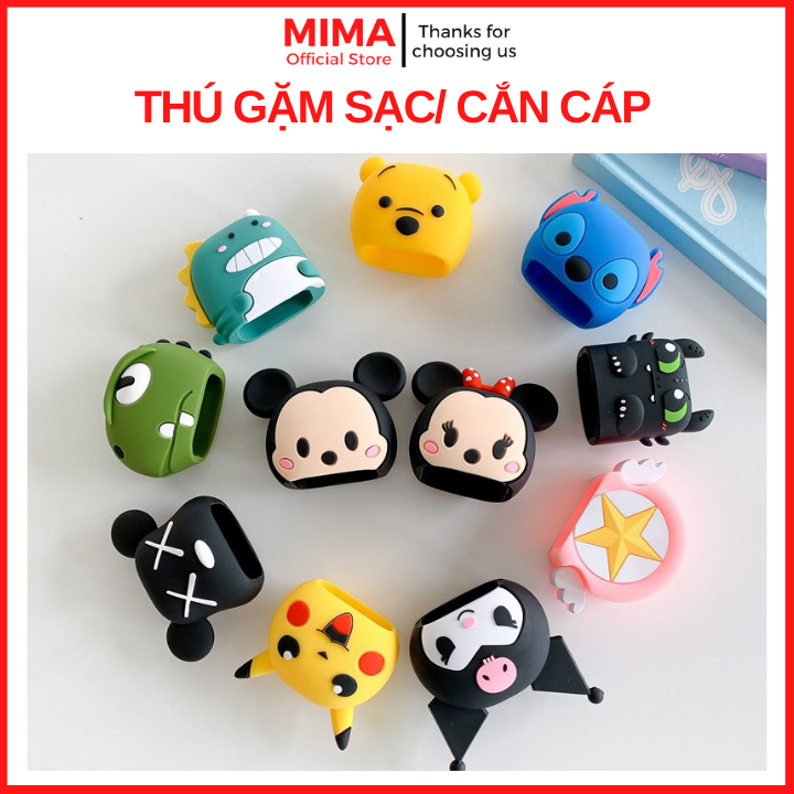 Thú cắn cáp, thú gặm sạc, Phụ Kiện Bảo Vệ Chống Đứt Gãy Đầu SạcĐầu bọc bảo vệ tai nghe cáp sạc chống đứt chống gãy chống rối hình thú trơn -phụ kiện bảo vệ tai nghe cáp sạc chống đứt chống gãy chống rối