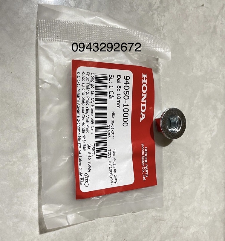 Đai ốc 10mm Trục Càng Dream Việt Honda ( 9405010000 )