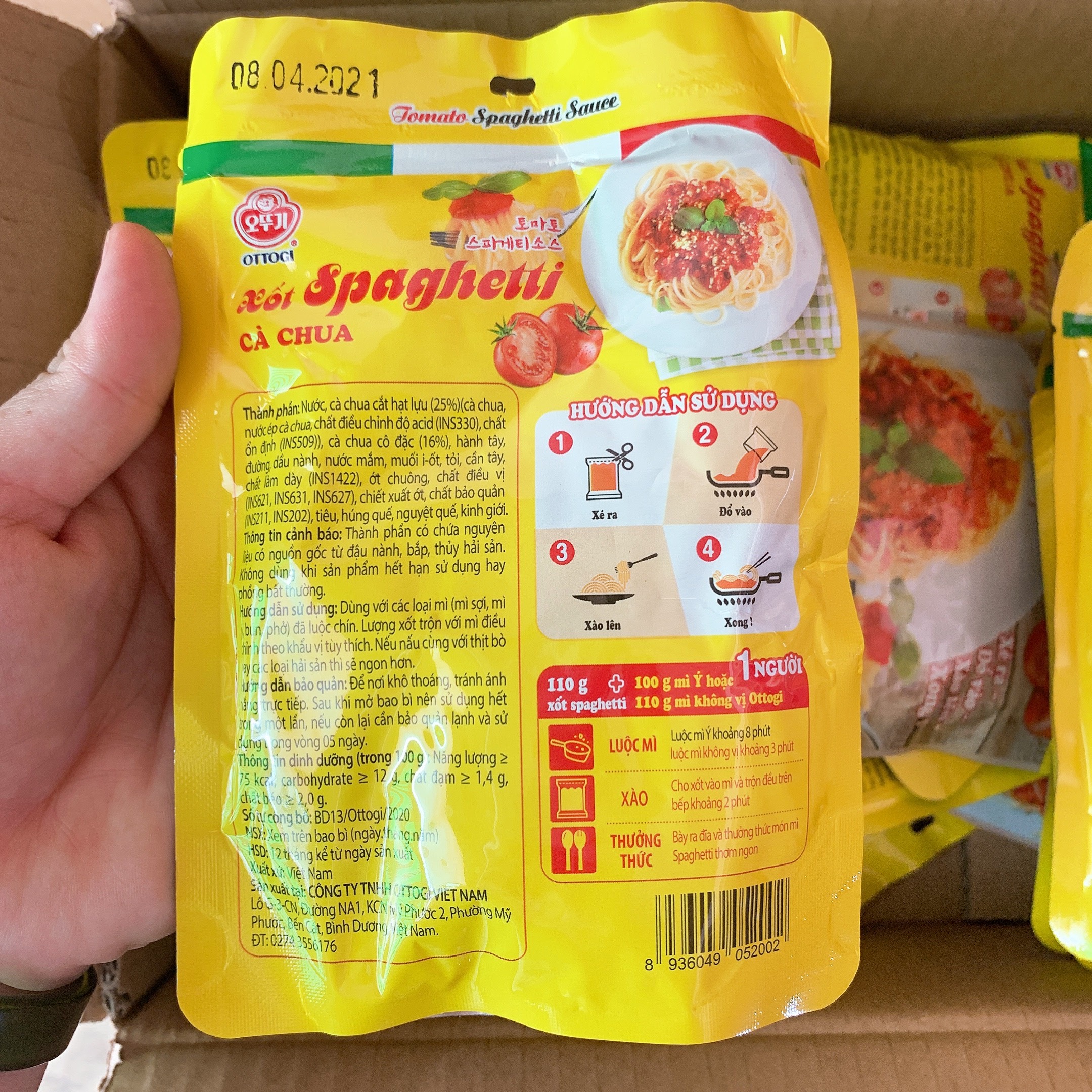 Xốt mì Spaghetti vị cà chua Ottogi gói 110g