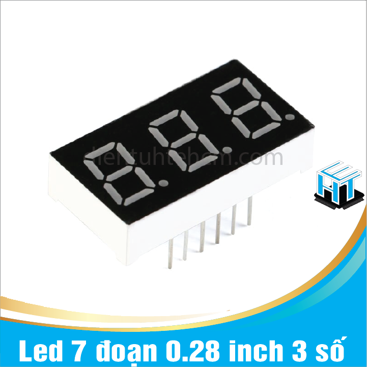 Led 7 đoạn 0.28 inch 3 số màu đỏ (set 2 con)