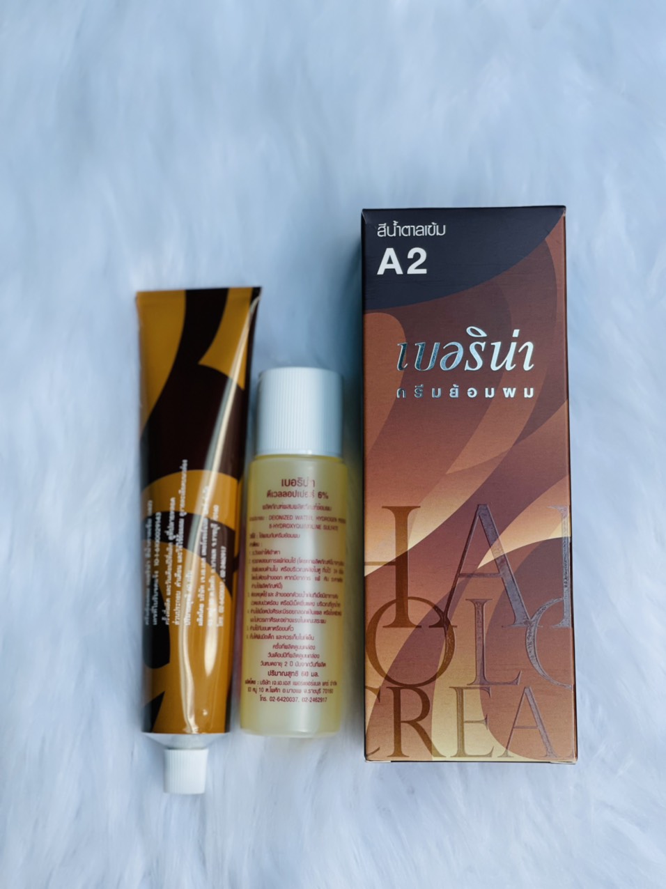 Thuốc Nhuộm tóc Berina Phủ bạc 100% + kèm chai oxy - Thái Lan chính hãng