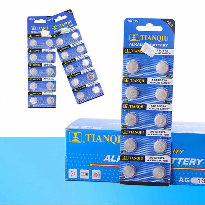Pin cúc áo AG13 LR44 vỉ 10 viên