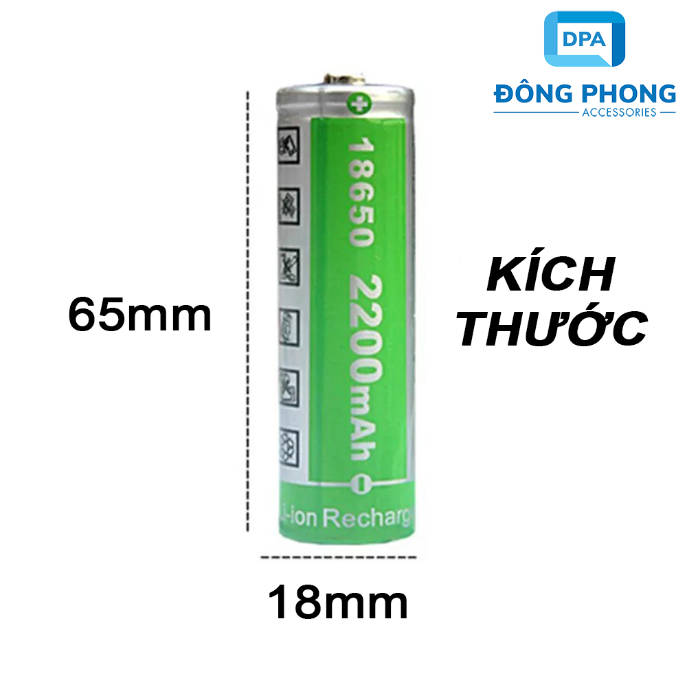 Pin Sạc Lithium-ion 18650 4.2V 2200mAh