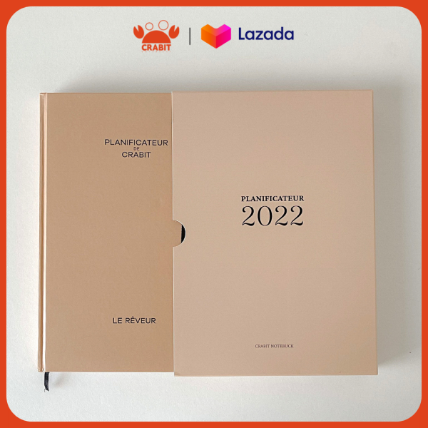 Sổ lịch kế hoạch 2022 Crabit - Planner 2022 - 4 màu Planificateur de Crabit