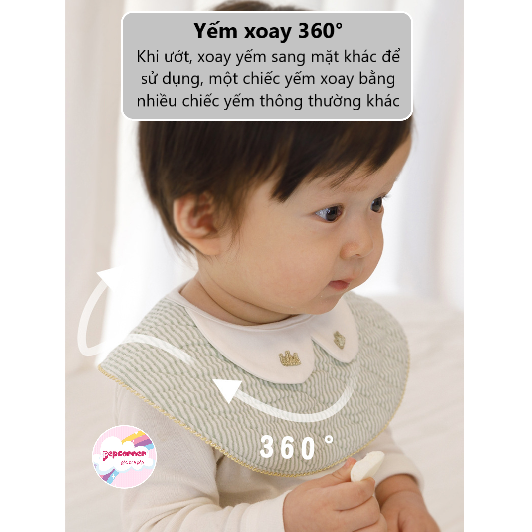 (SIÊU XINH) yếm tròn xoay 360 độ - yếm dãi cho bé