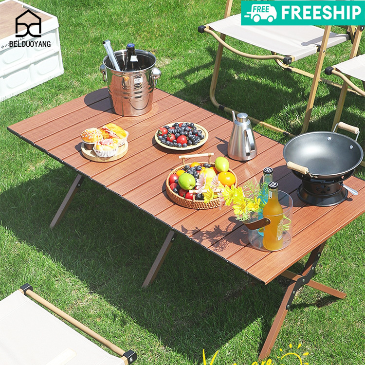 Outdoor folding table camping picnic folding table outdoor egg roll table