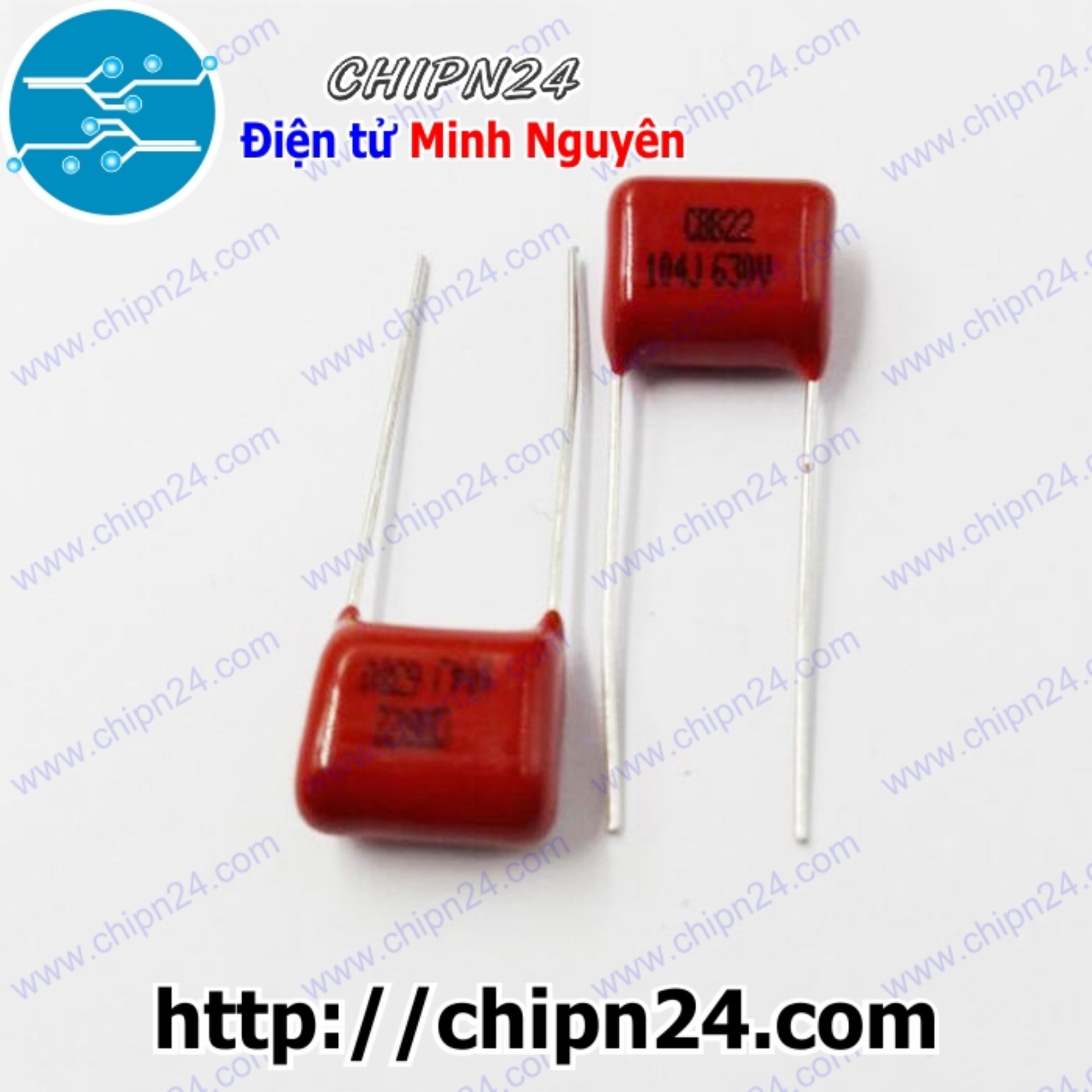 [5 con] (G54) Tụ CBB 630V 104J 104 (0.1uF) 15mm