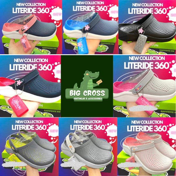 Dép sục Literide màu xám đỏ