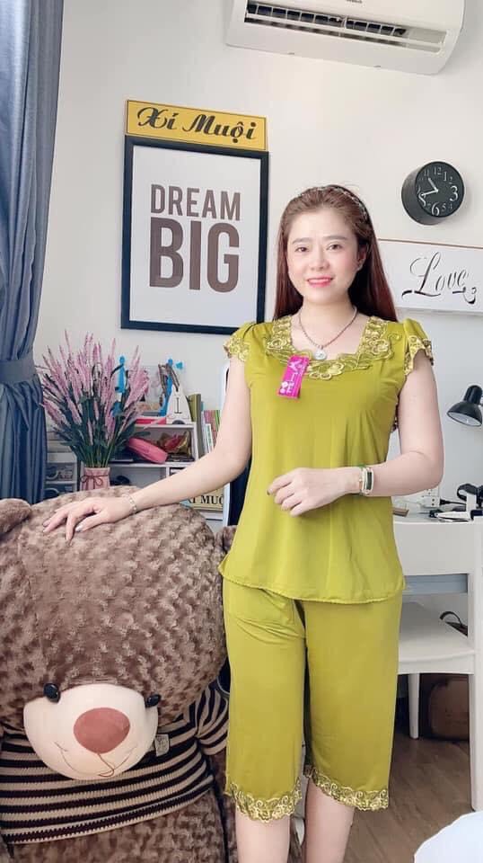[FreeshipMAX] [HCM]Bộ Mặc Nhà Đồ Bộ Lửng Thun Lạnh Viền Ren Đủ Size