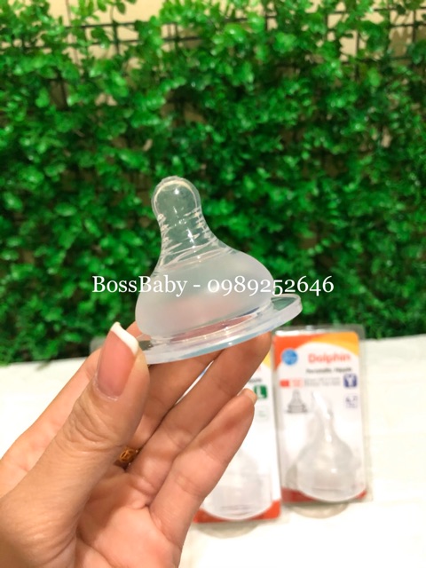 Núm Ty Siêu Mềm Cổ Rộng Dolphin