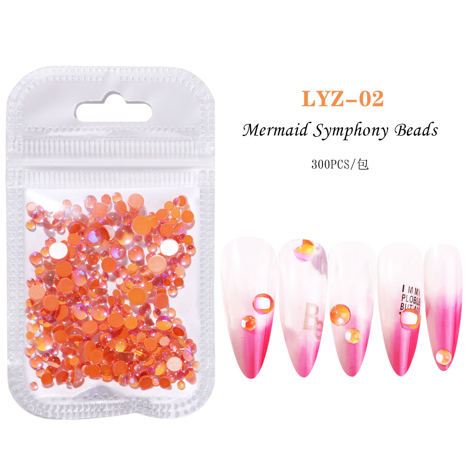 Đá giọt sương đính móng, đá giọt nước trang trí nail mix size