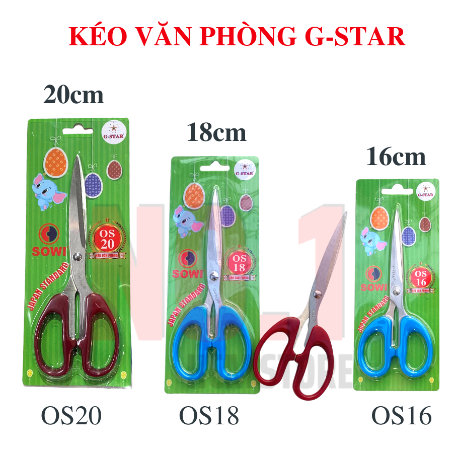 Kéo văn phòng gstar os 16/18/20 3 size - k pen
