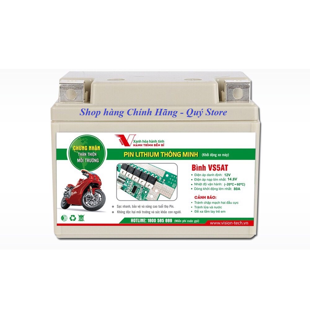 [HCM]ẮC QUY - PIN LITHIUM VISION VS5AT