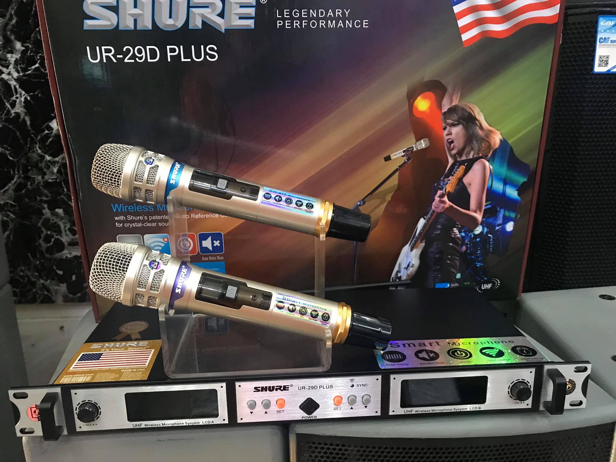 Micro Shure UR29D Plus - Micro Không Dây 4 Râu Chấ t Lượng Loại 1