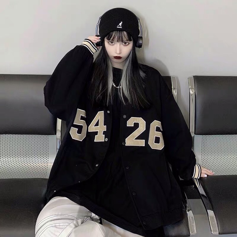 [HCM]ÁO KHOÁC BOMBER NỮ HOT TREND 2 LỚP FROM RỘNG KHÔNG NÓN PHỐI NÚT BẤM SIÊU HOT 54