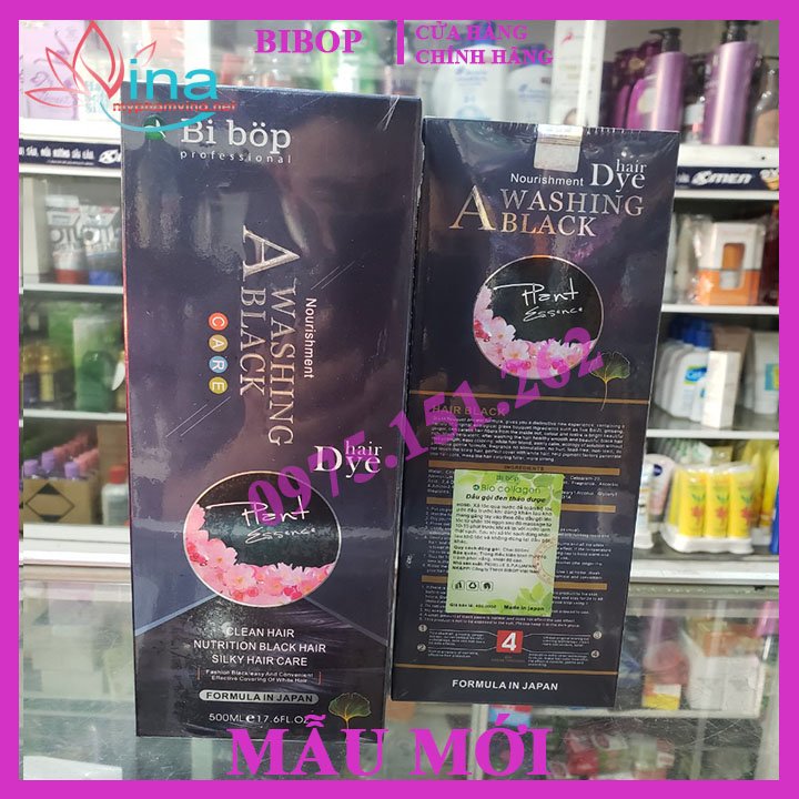 [HCM]Dầu gội đen tóc Bi Bóp phủ bạc hiệu quả 500ml