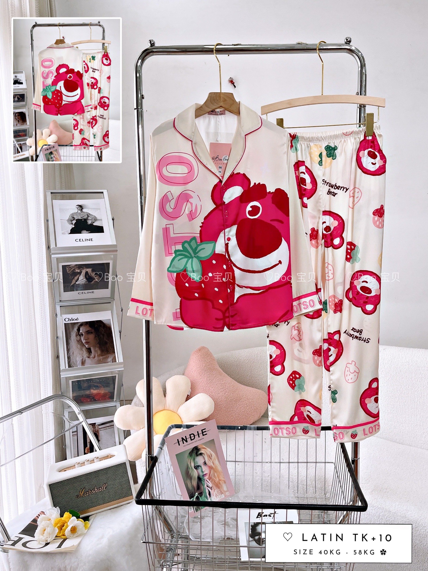 Mã 07 - pijama booboo lụa latin thiết kế cao cấp 40-58kg
