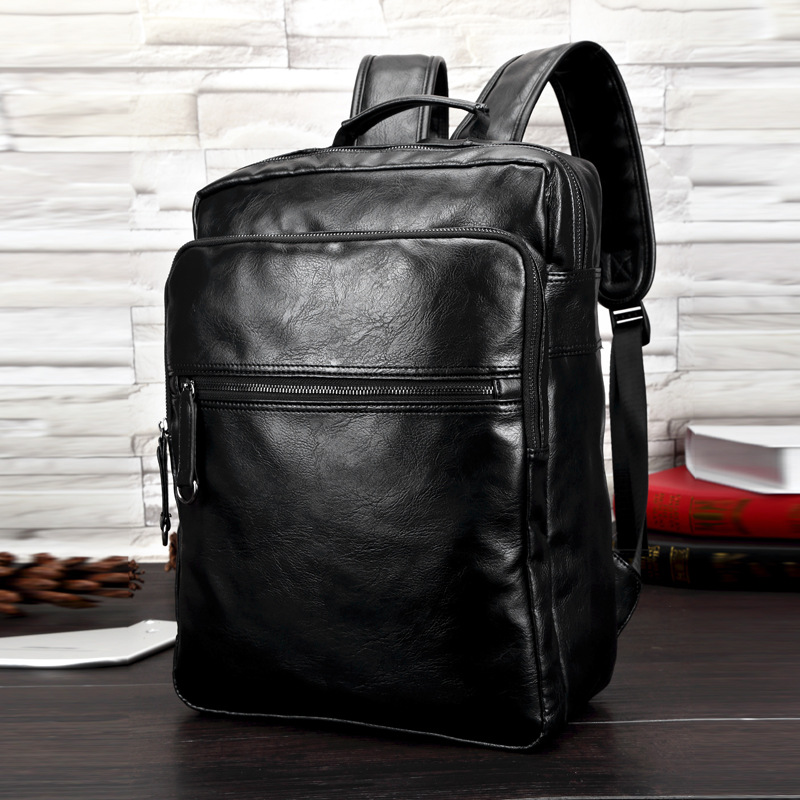 [HCM][ HÀNG THIẾT KẾ ] BALO DA FULL BLACK THIẾT KẾ CAO CẤP