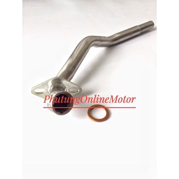 Cổ pô inox 304 Suzuki Axelo-Xbike ( Lắp Pô zin)