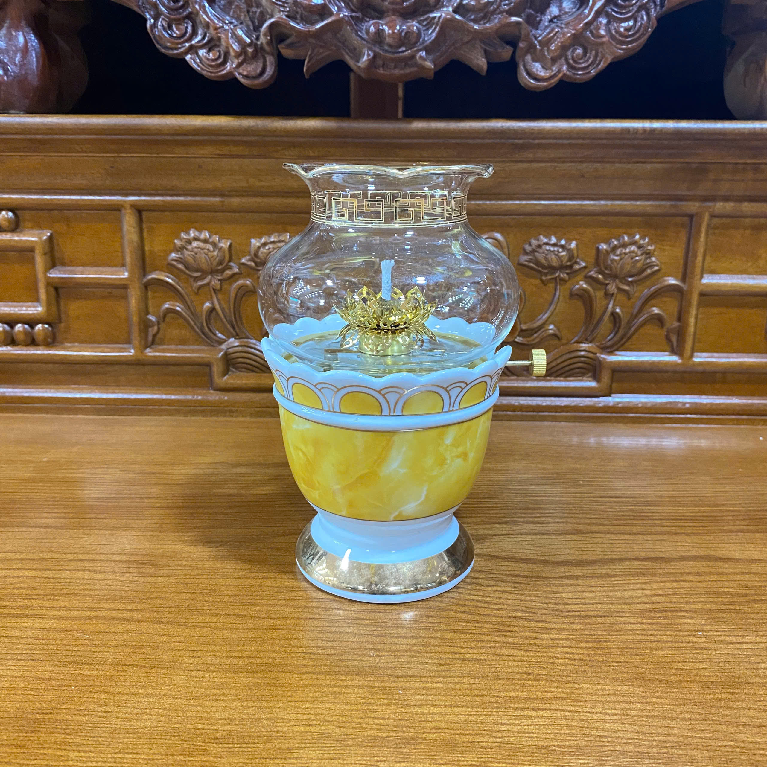 Đèn Dầu Thờ Cúng Gốm Sứ Cao Cấp