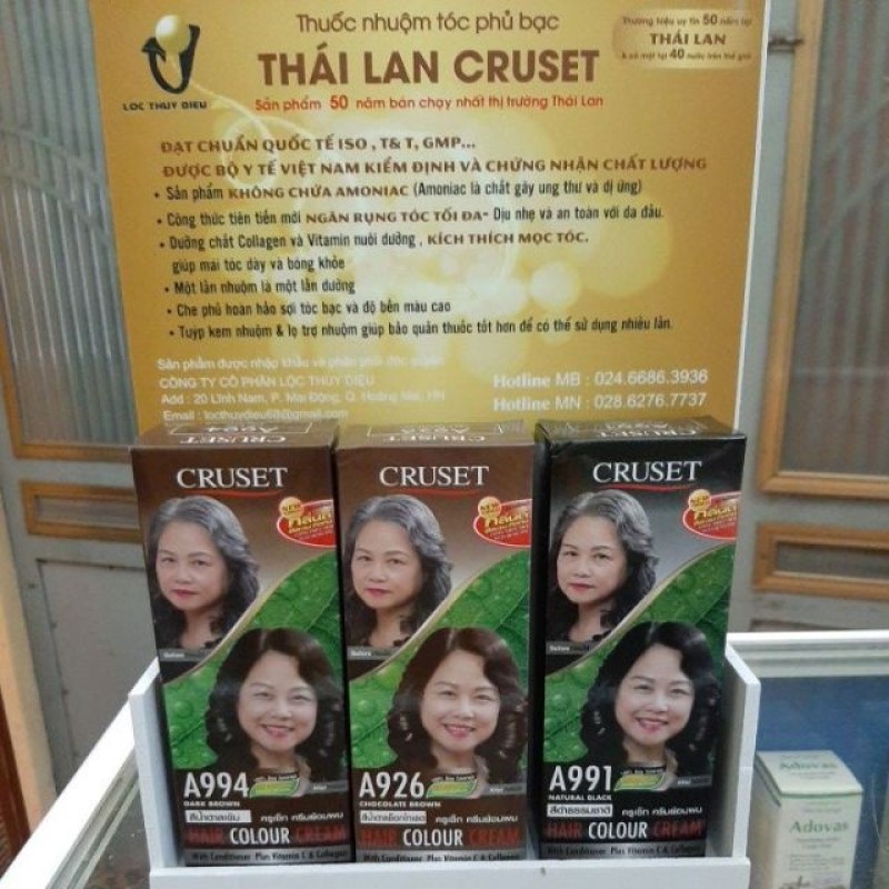 Nhuộm Tóc Phủ Bạc Thái Lan Cruset nhập khẩu