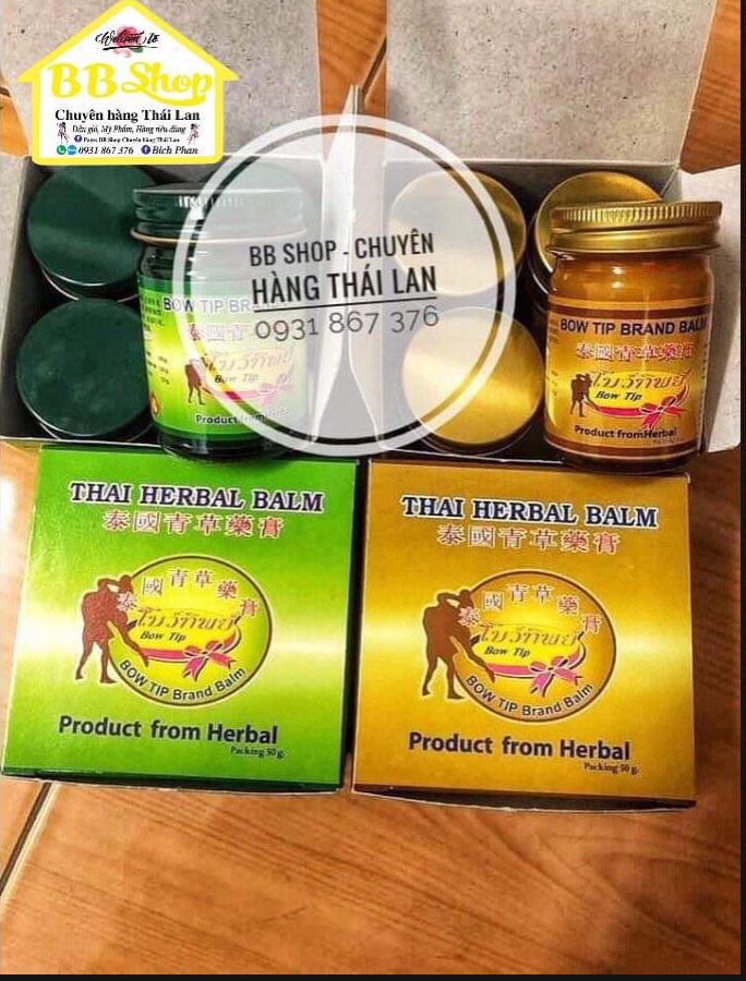 Dầu thảo dược bow tip brand balm xanh 50gram