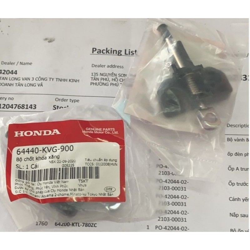 Chốt khóa mở nắp xăng xăng ab/ air blade 110 2007-2012zin honda