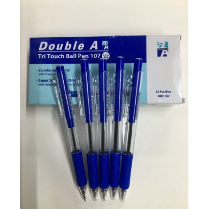 Bút bi 0.7mm trơn và êm tay Double A Tritouch India